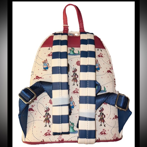 Loungefly Captain Hook Cream and Blue Backpack - Picture 3 of 3